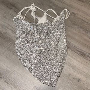 Fashion Nova Sparkle Crop Top